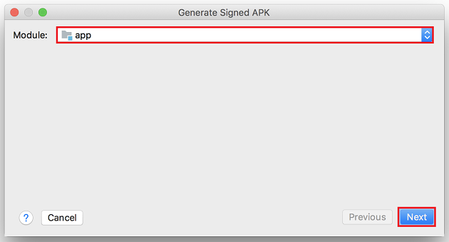 Generate Signed APK Module