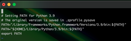 Python .zprofile